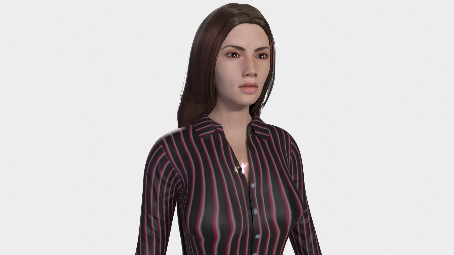 Chloe - Female Rigged Game Ready Character Low-poly 3D model_3