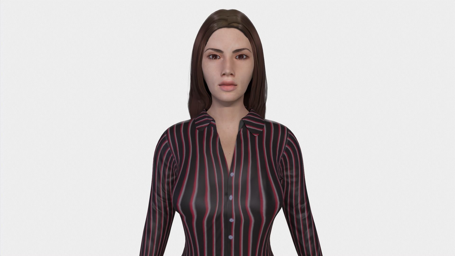 Chloe - Female Rigged Game Ready Character Low-poly 3D model_2