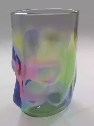 Coloured glass vase
