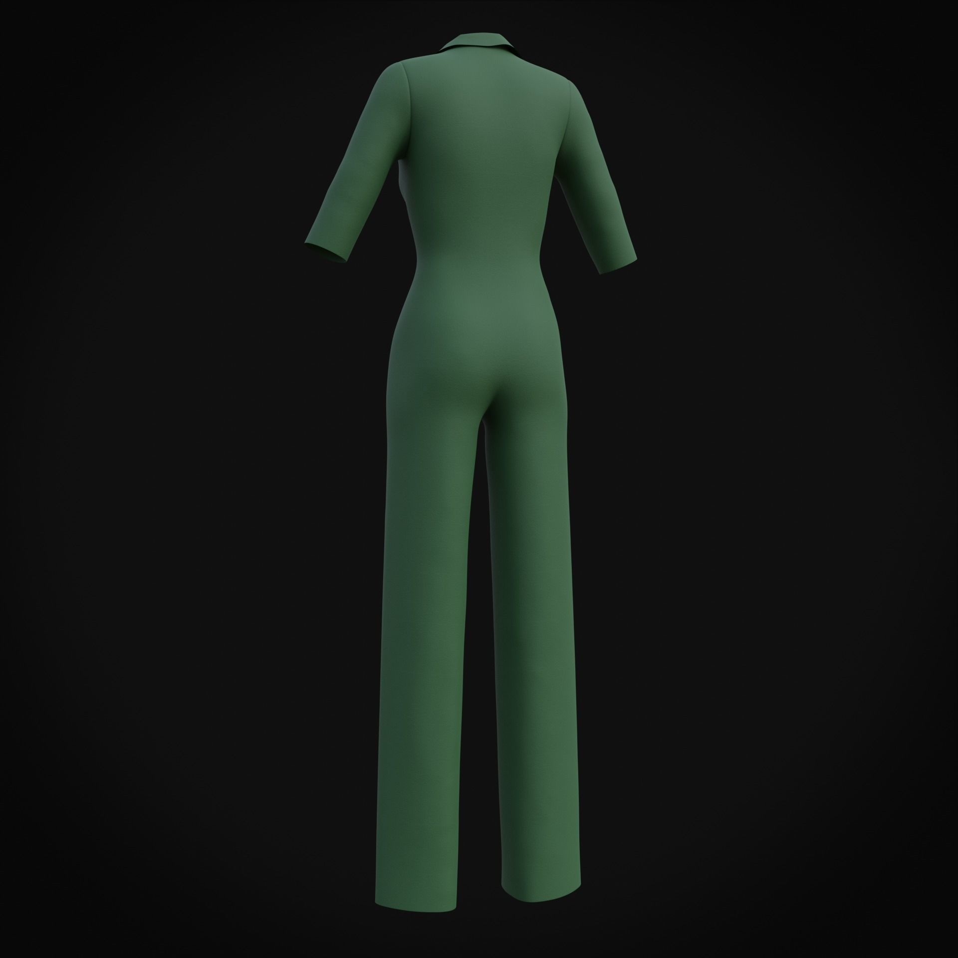 Elegant Female formal jumpsuit 3D model_28