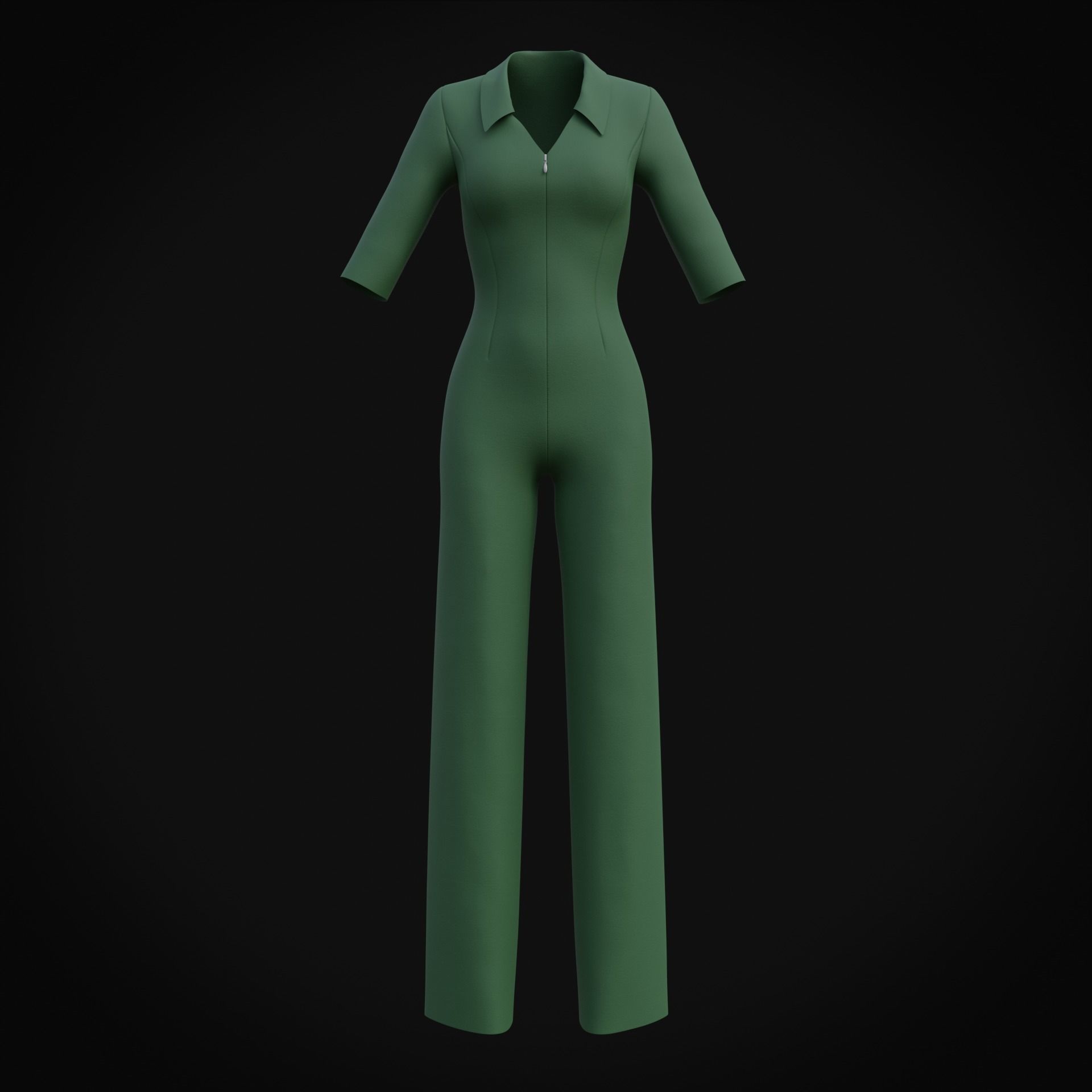 Elegant Female formal jumpsuit 3D model_17