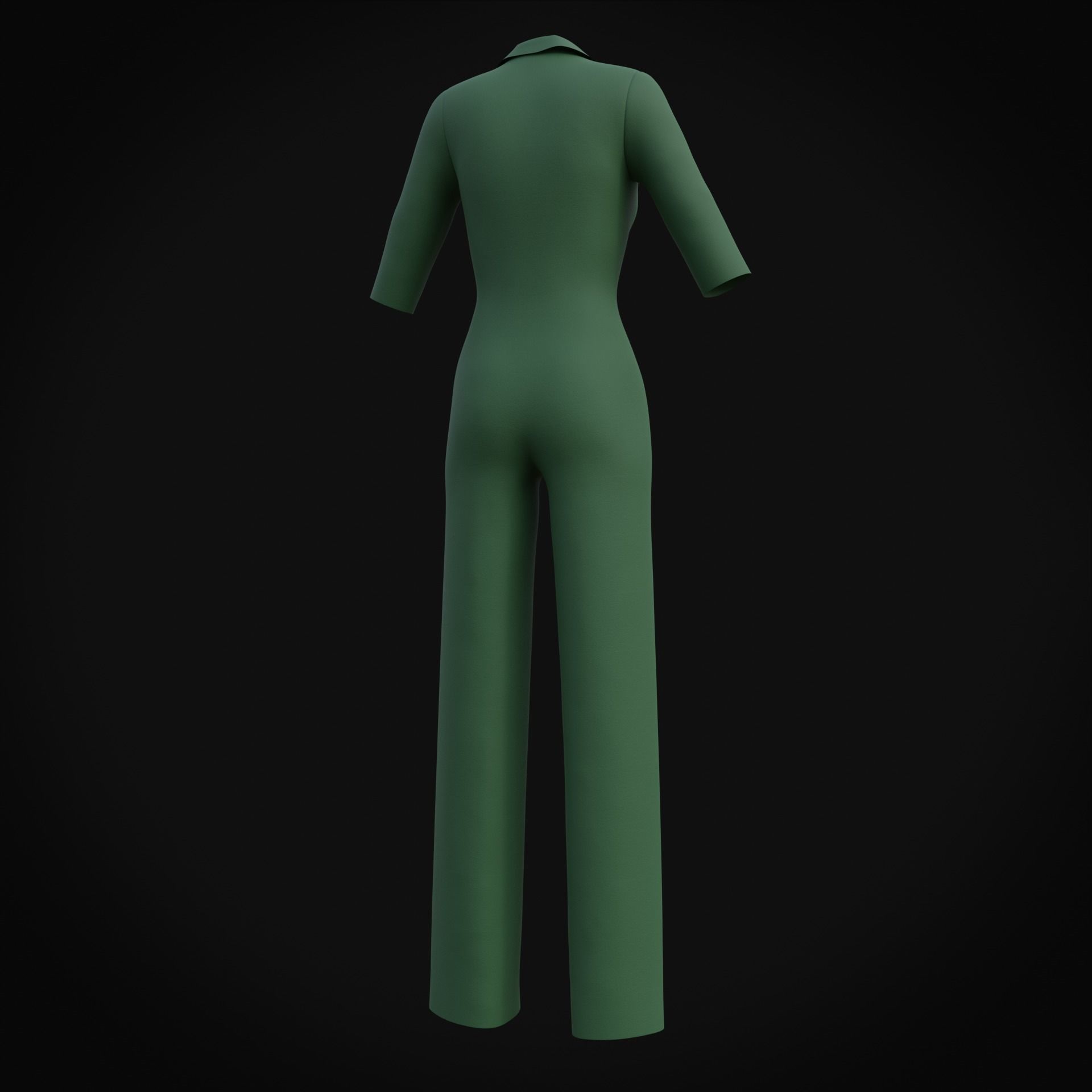 Elegant Female formal jumpsuit 3D model_26