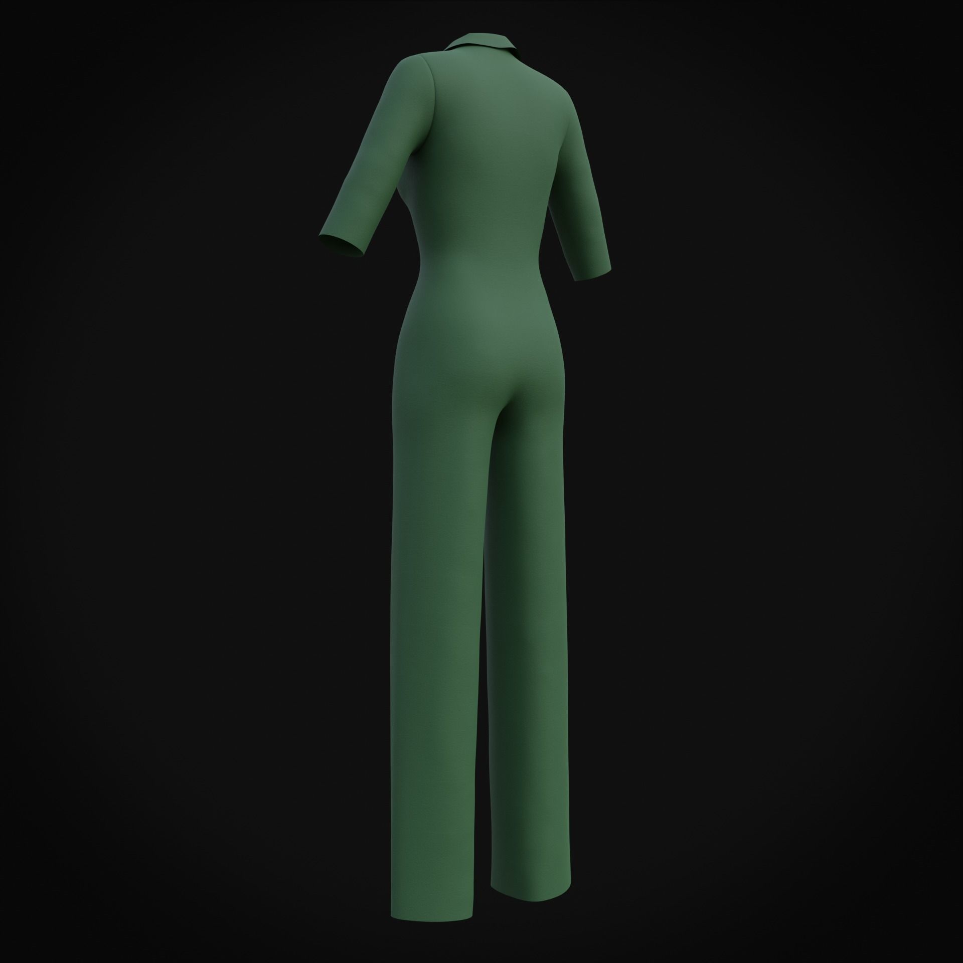 Elegant Female formal jumpsuit 3D model_29