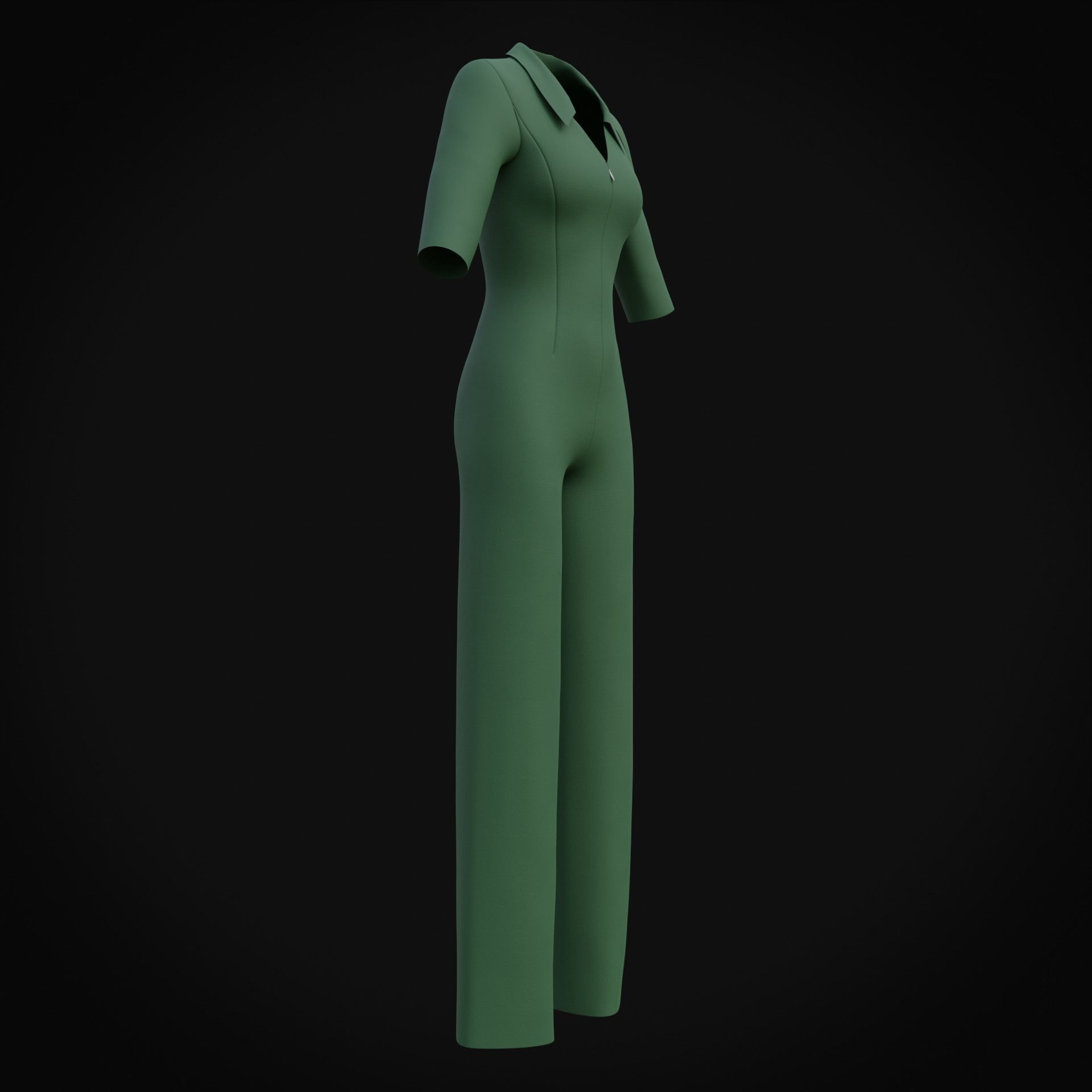 Elegant Female formal jumpsuit 3D model_20
