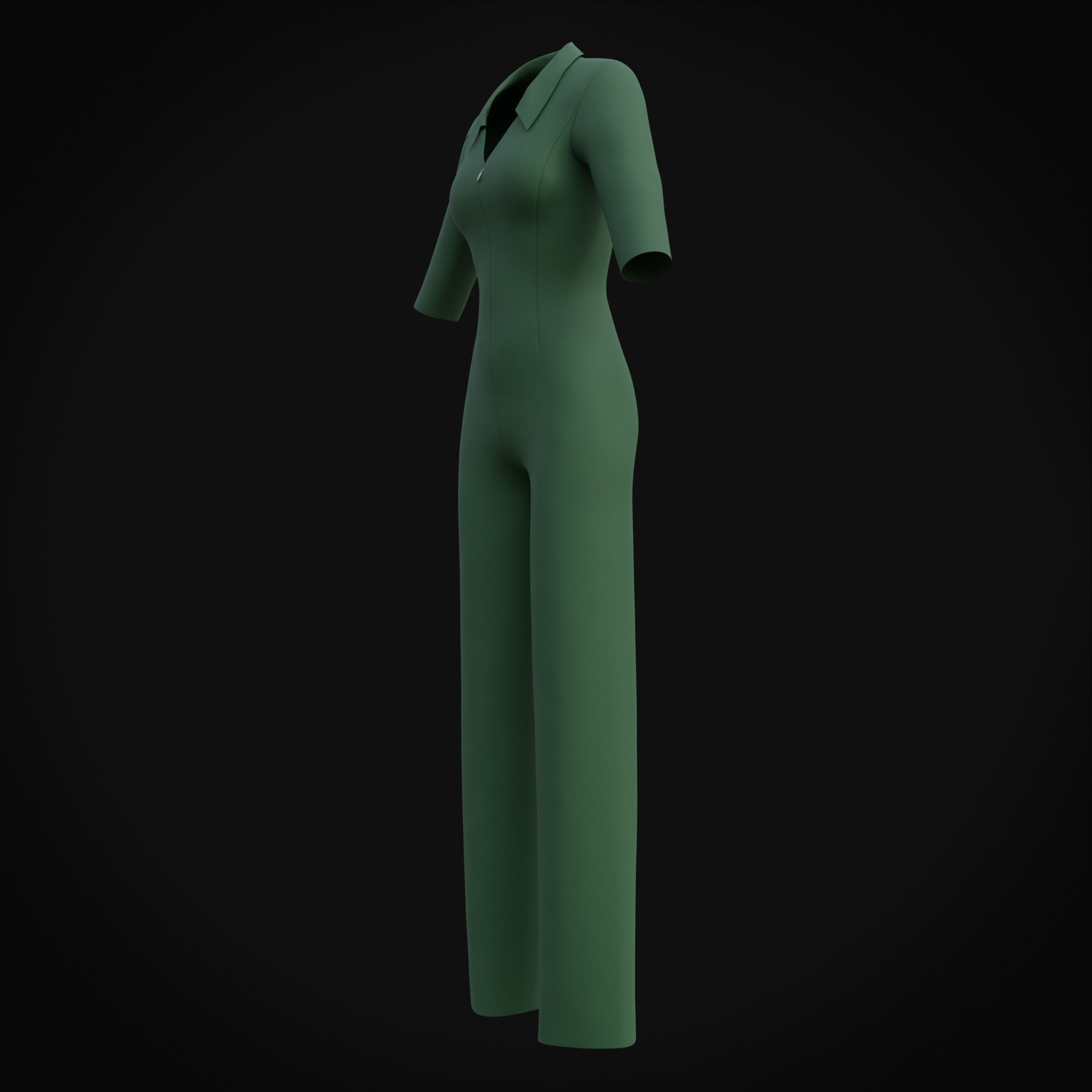 Elegant Female formal jumpsuit 3D model_34
