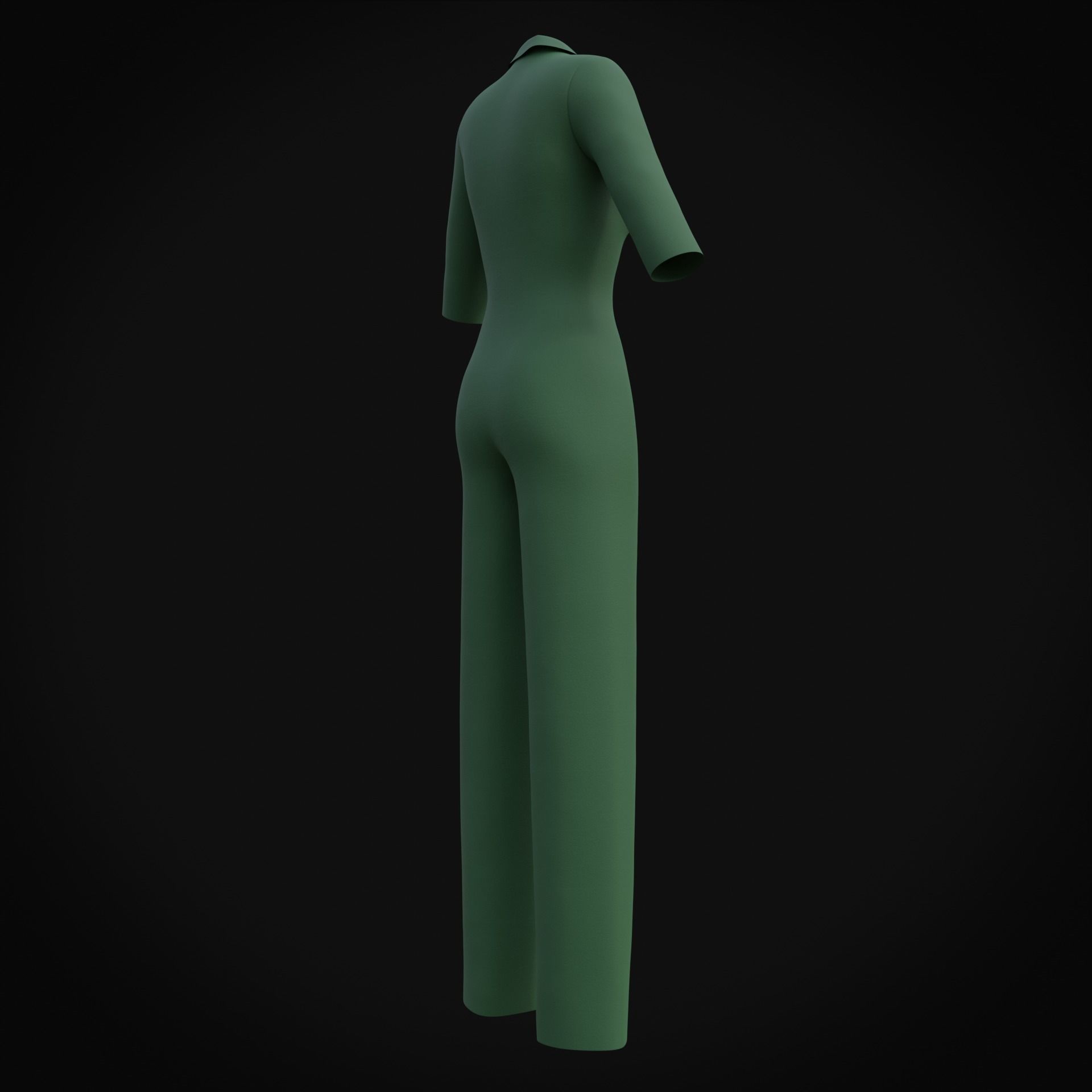 Elegant Female formal jumpsuit 3D model_24