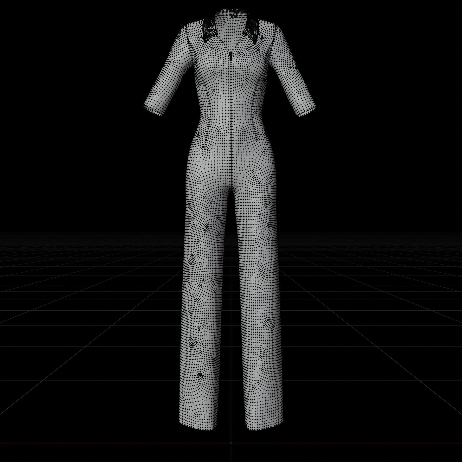 Elegant Female formal jumpsuit 3D model_15