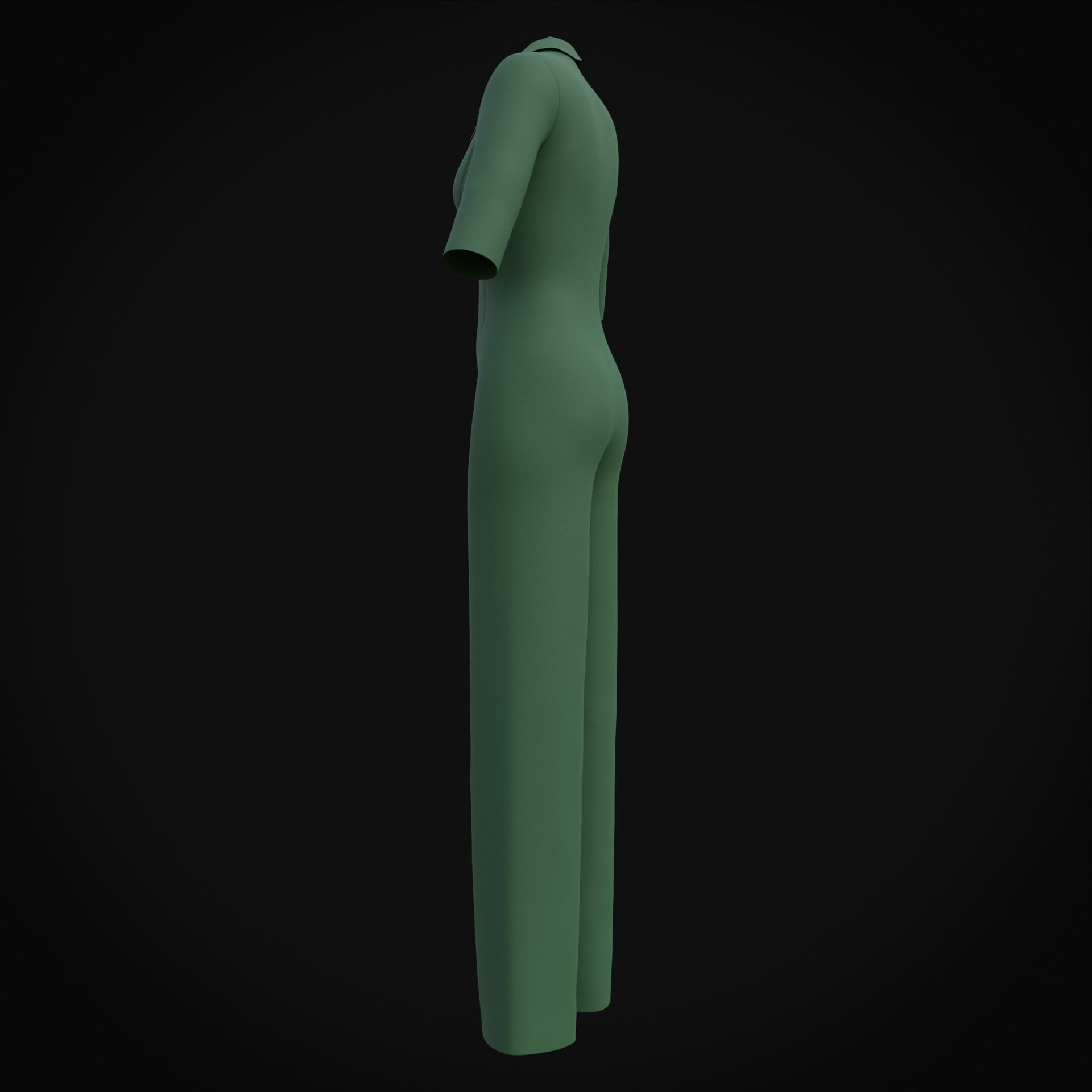Elegant Female formal jumpsuit 3D model_31