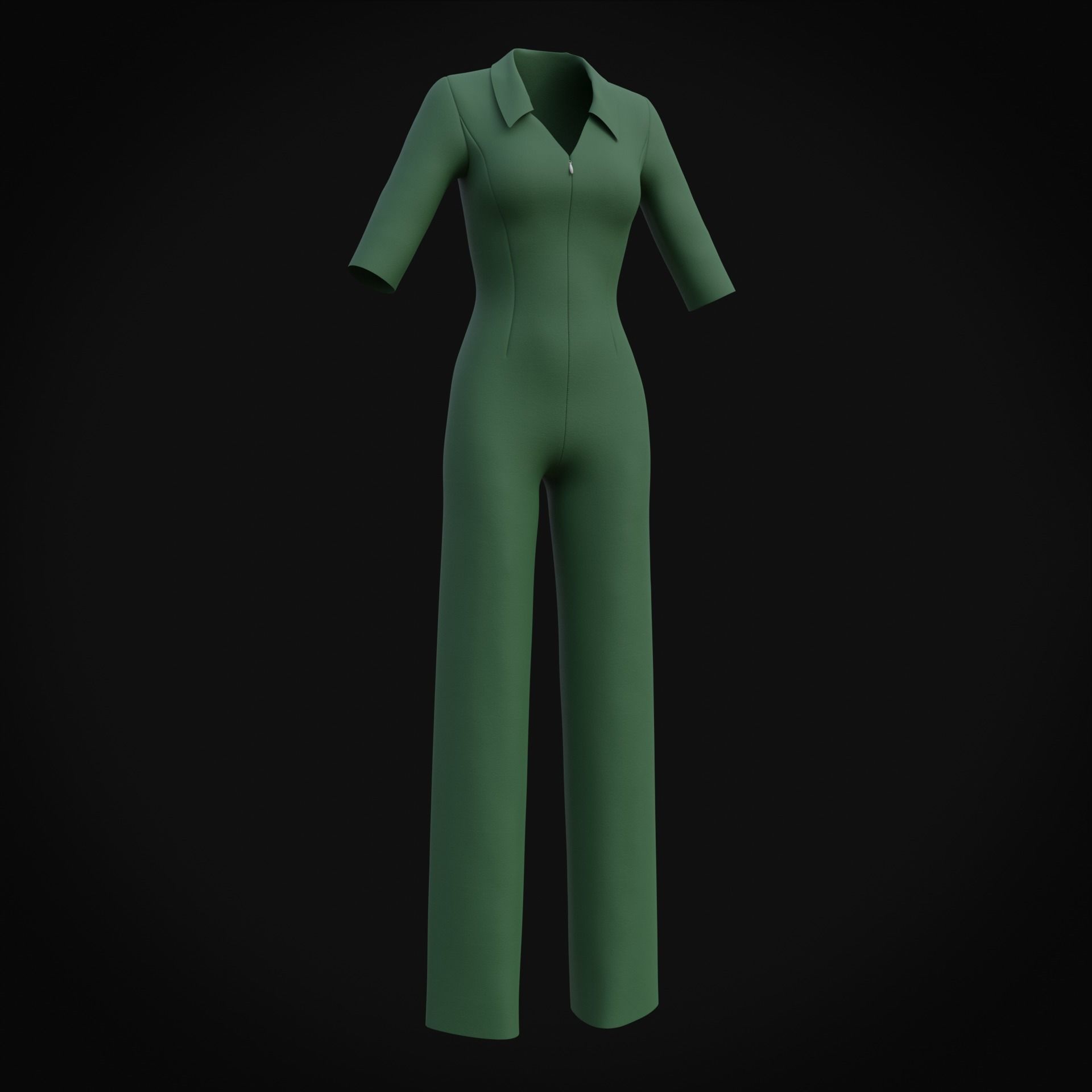 Elegant Female formal jumpsuit 3D model_18