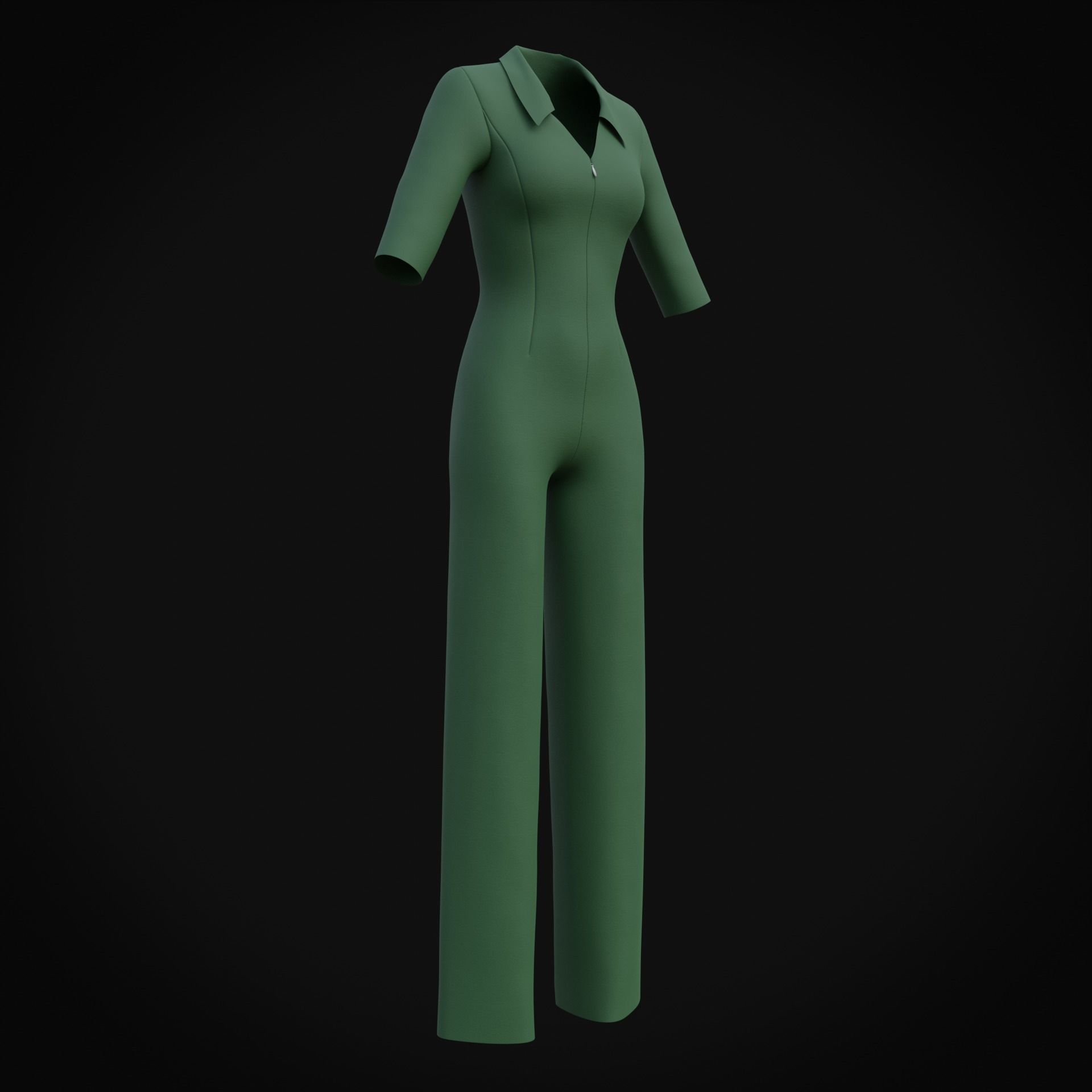 Elegant Female formal jumpsuit 3D model_19
