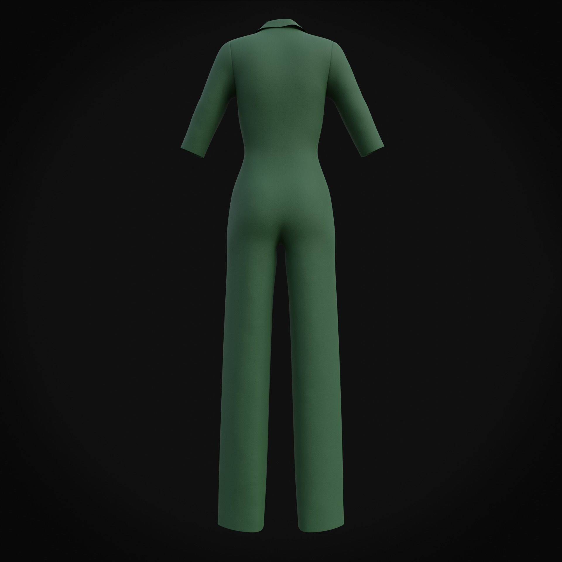 Elegant Female formal jumpsuit 3D model_27
