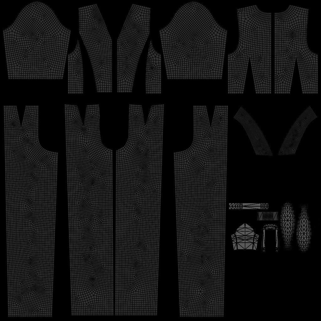 Elegant Female formal jumpsuit 3D model_14