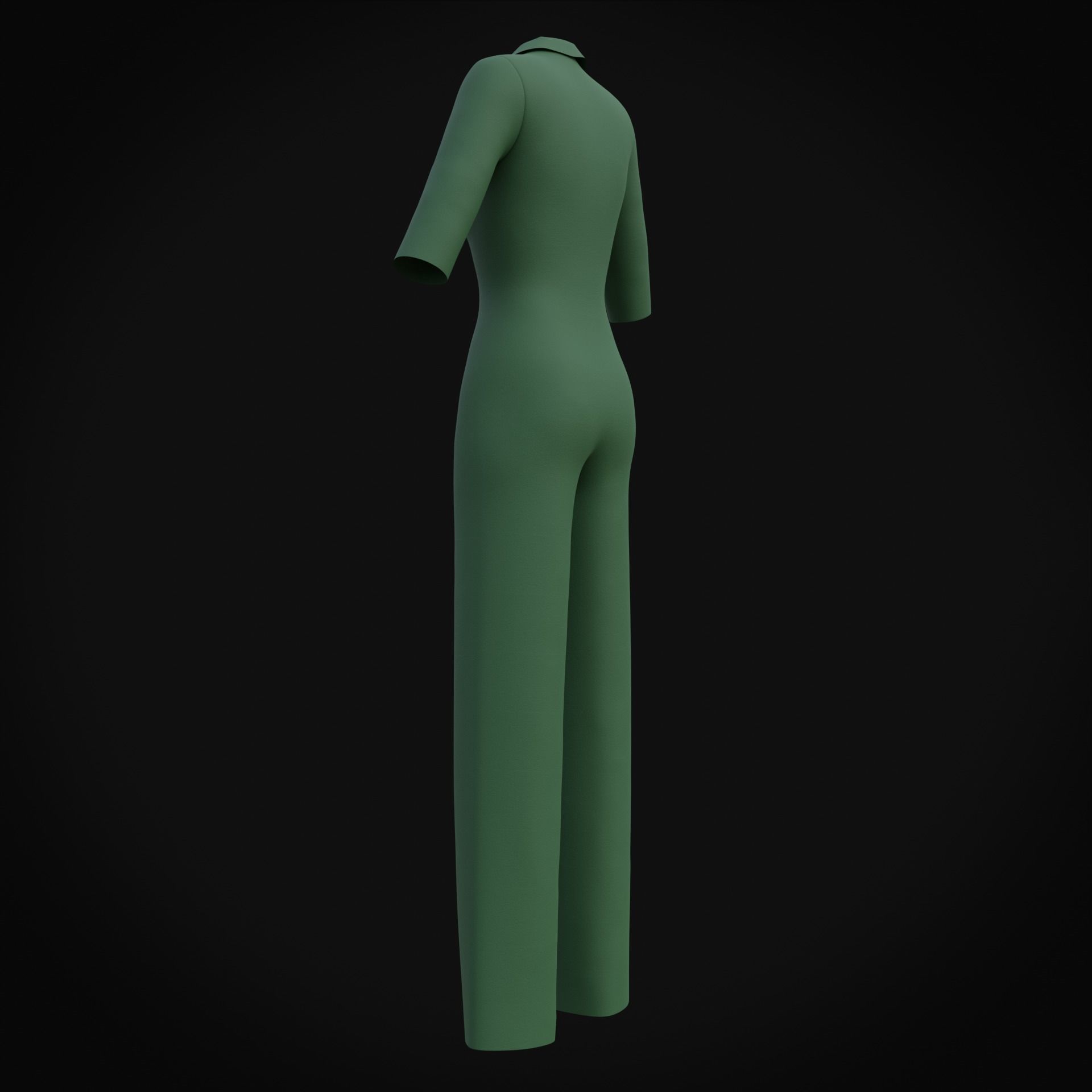 Elegant Female formal jumpsuit 3D model_30
