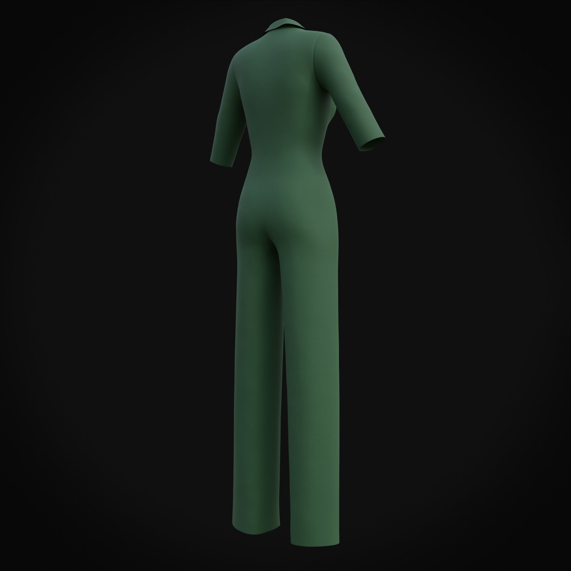 Elegant Female formal jumpsuit 3D model_25