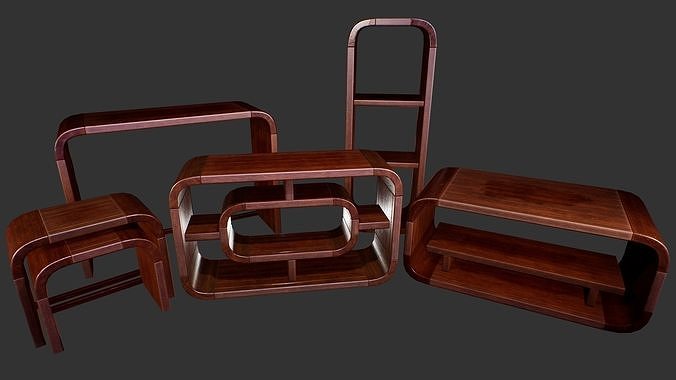 Lounge Furniture Pack Low-poly 3D model