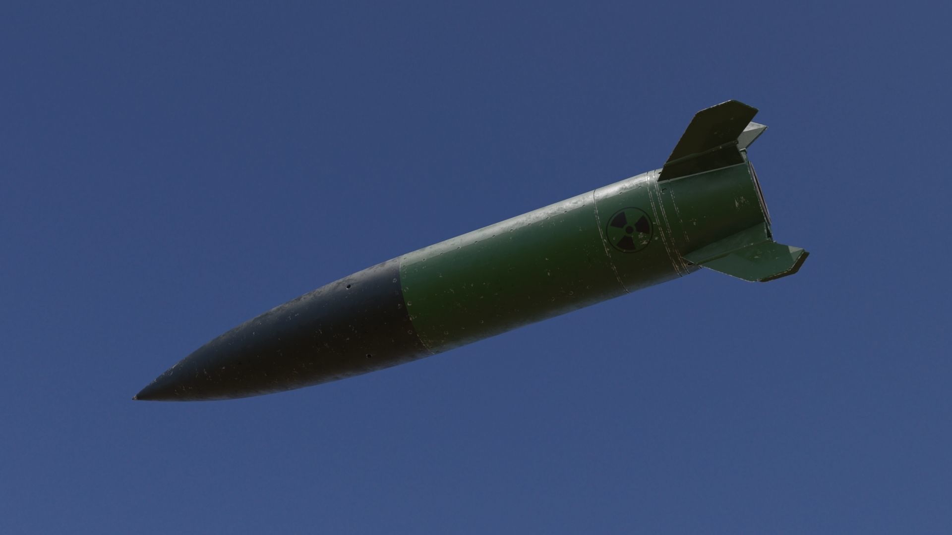 Missile 3D model flying in sky Low-poly 3D model_3