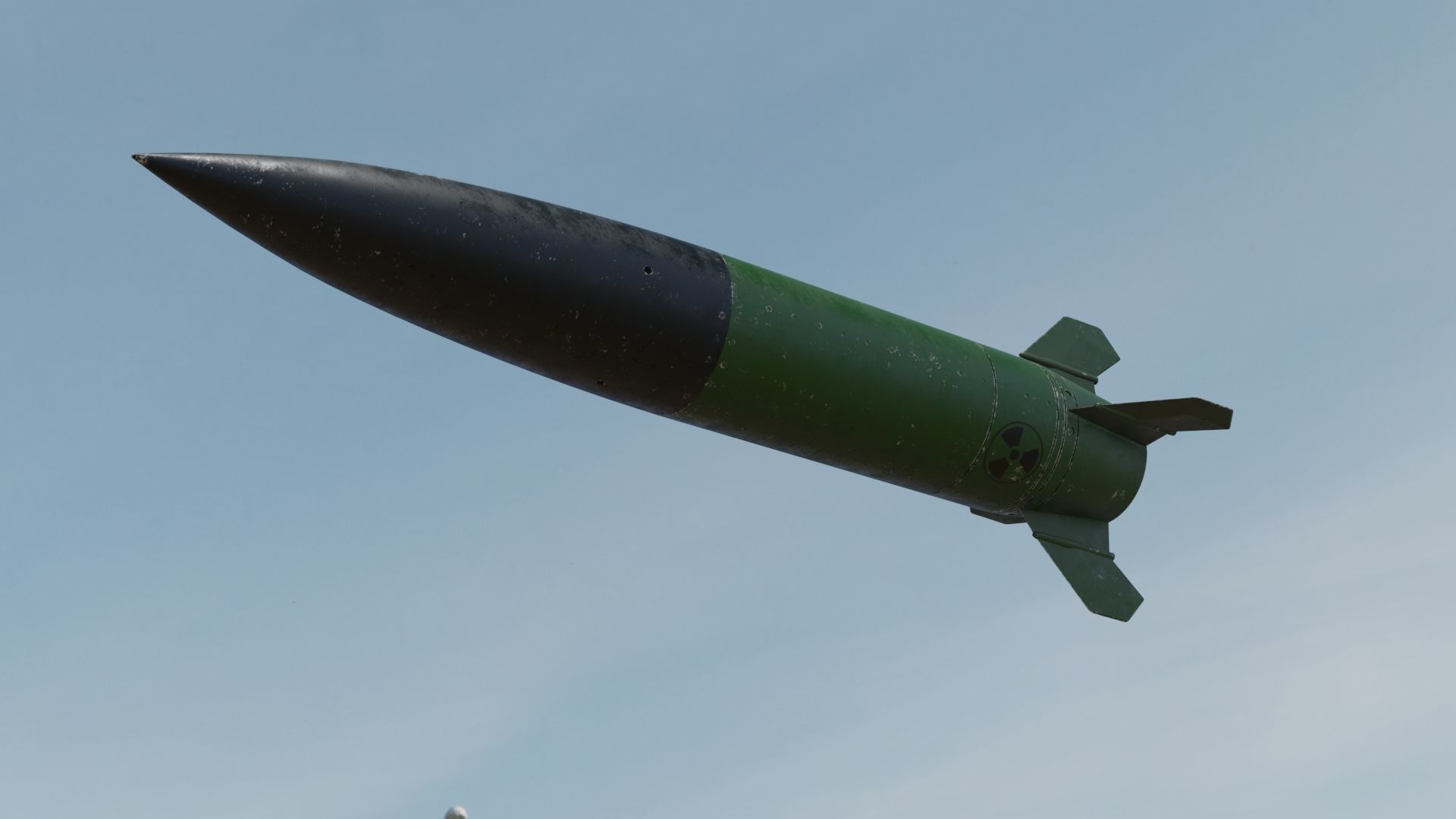 Missile 3D model flying in sky Low-poly 3D model_15