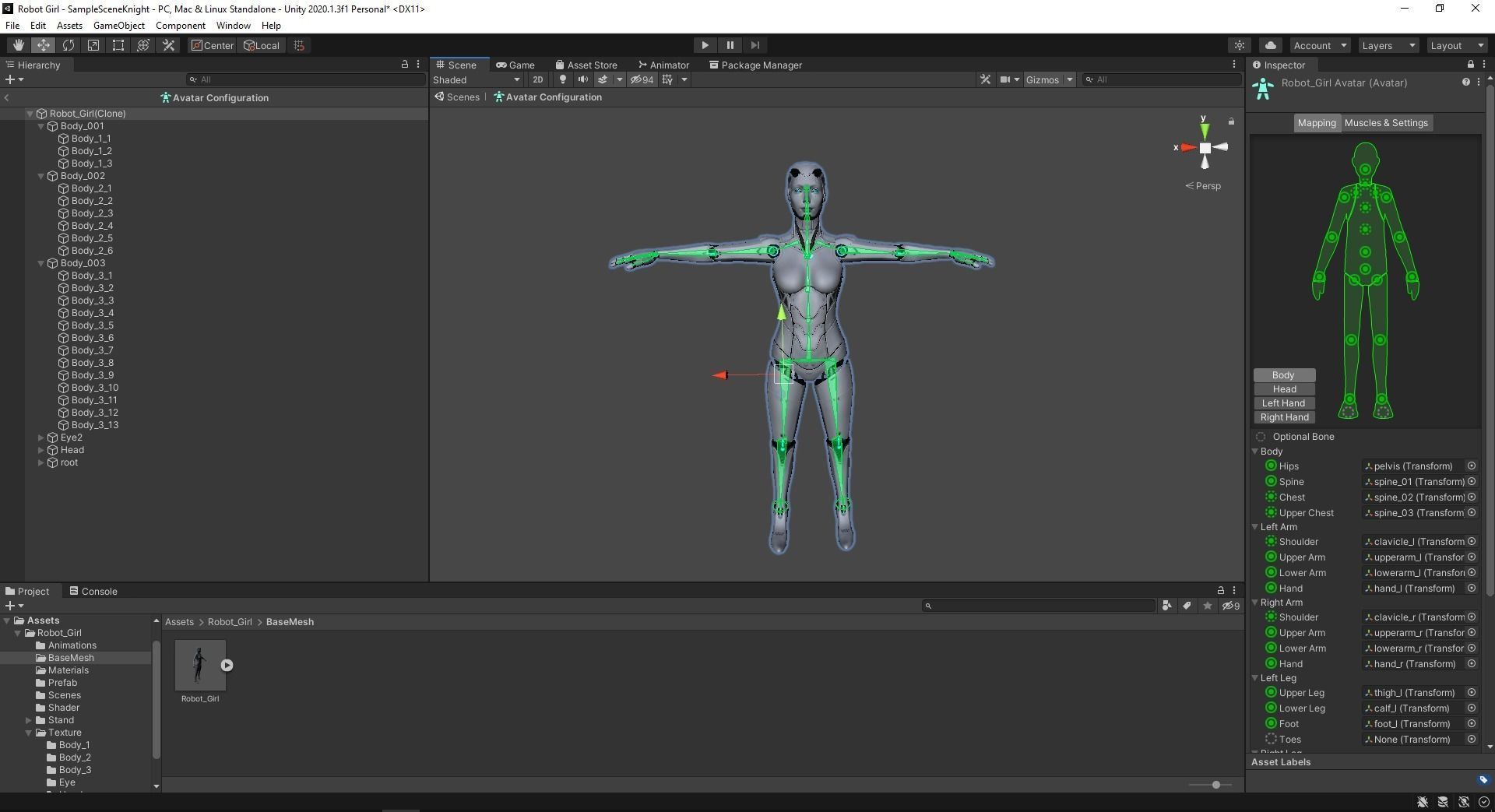 Robot Girl Low-poly 3D model_21