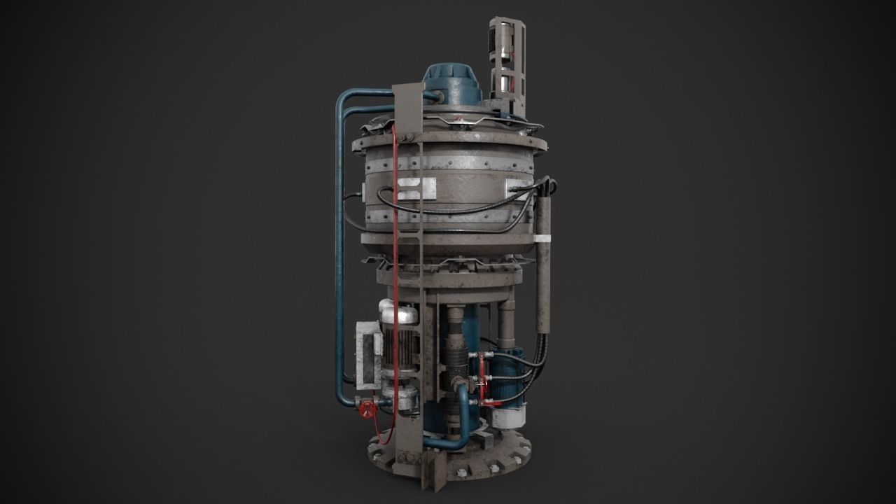 Machinery device 3D model_3