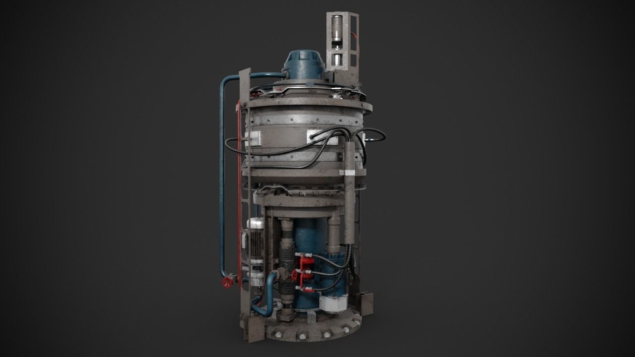 Machinery device 3D model_4