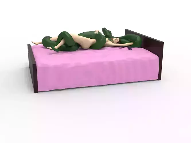 The girl and the python