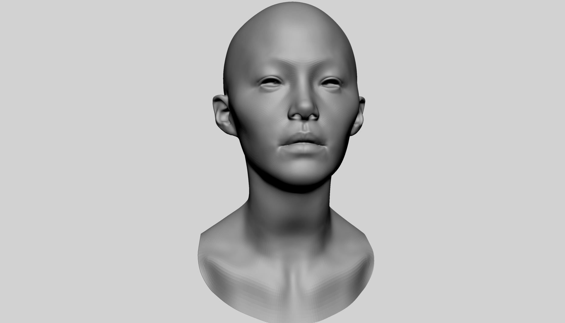 Base Male And Female Head 3D model_1