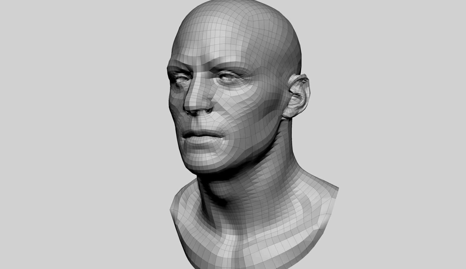 Base Male And Female Head 3D model_20