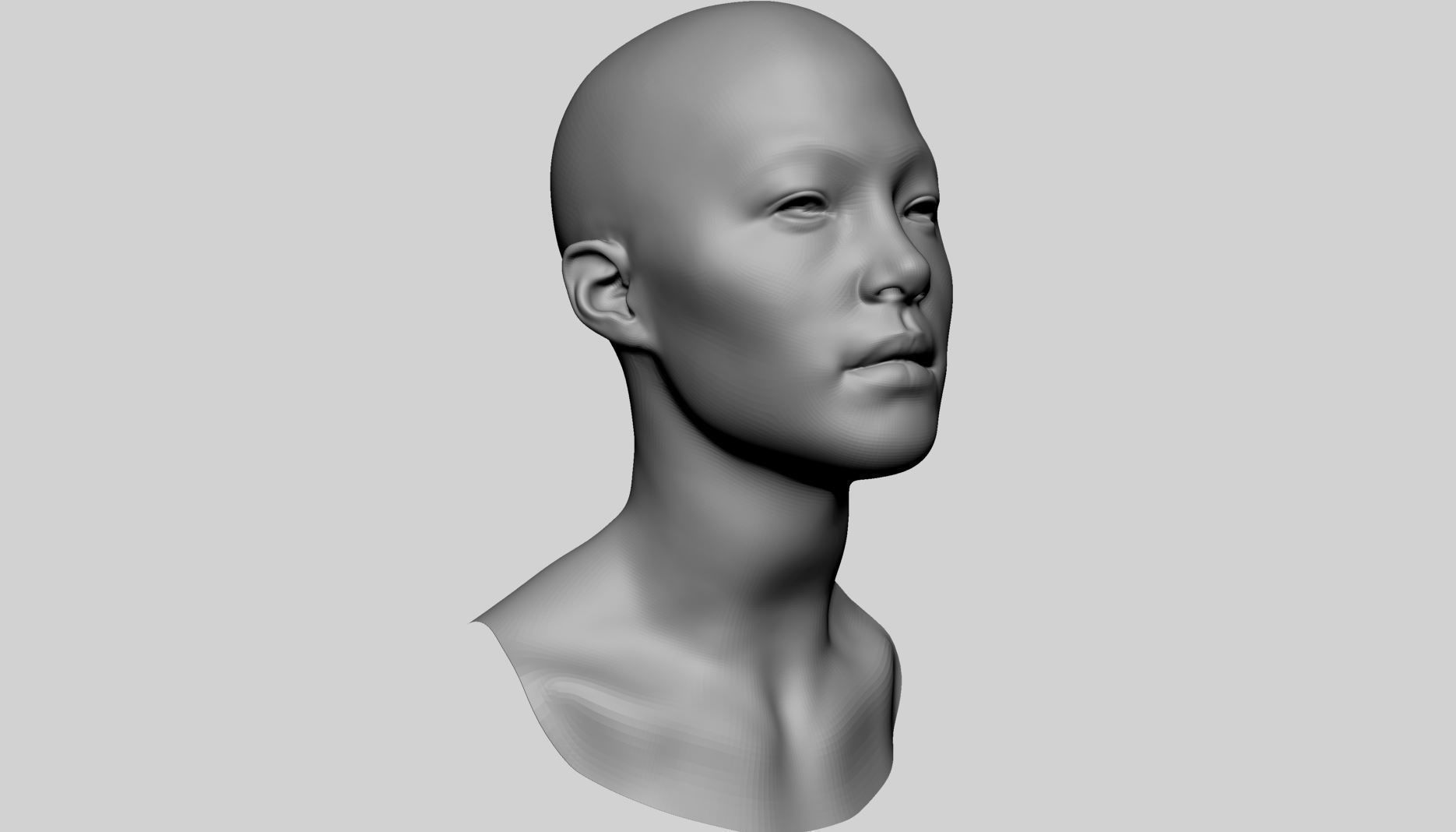 Base Male And Female Head 3D model_2