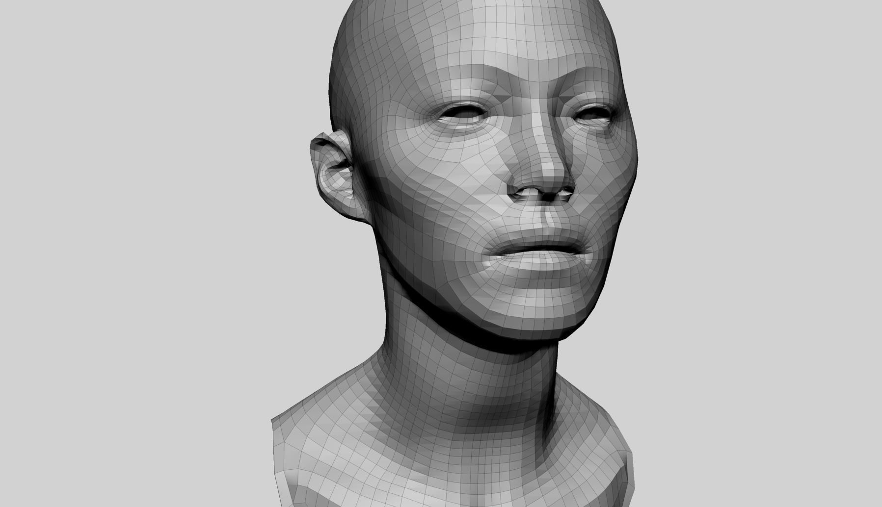 Base Male And Female Head 3D model_9