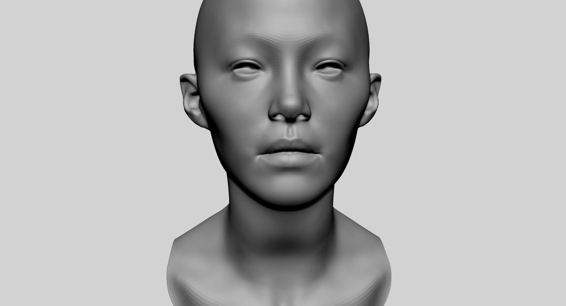 Base Male And Female Head 3D model_8