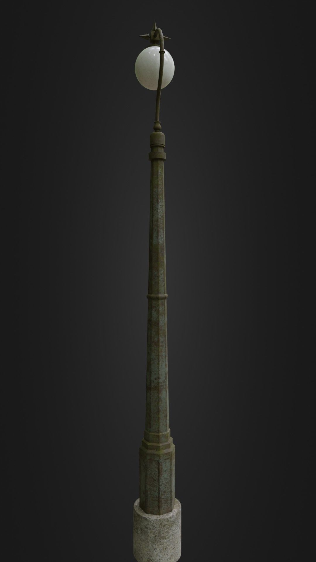 Old Worn Streetlight 03 Low-poly 3D model_22