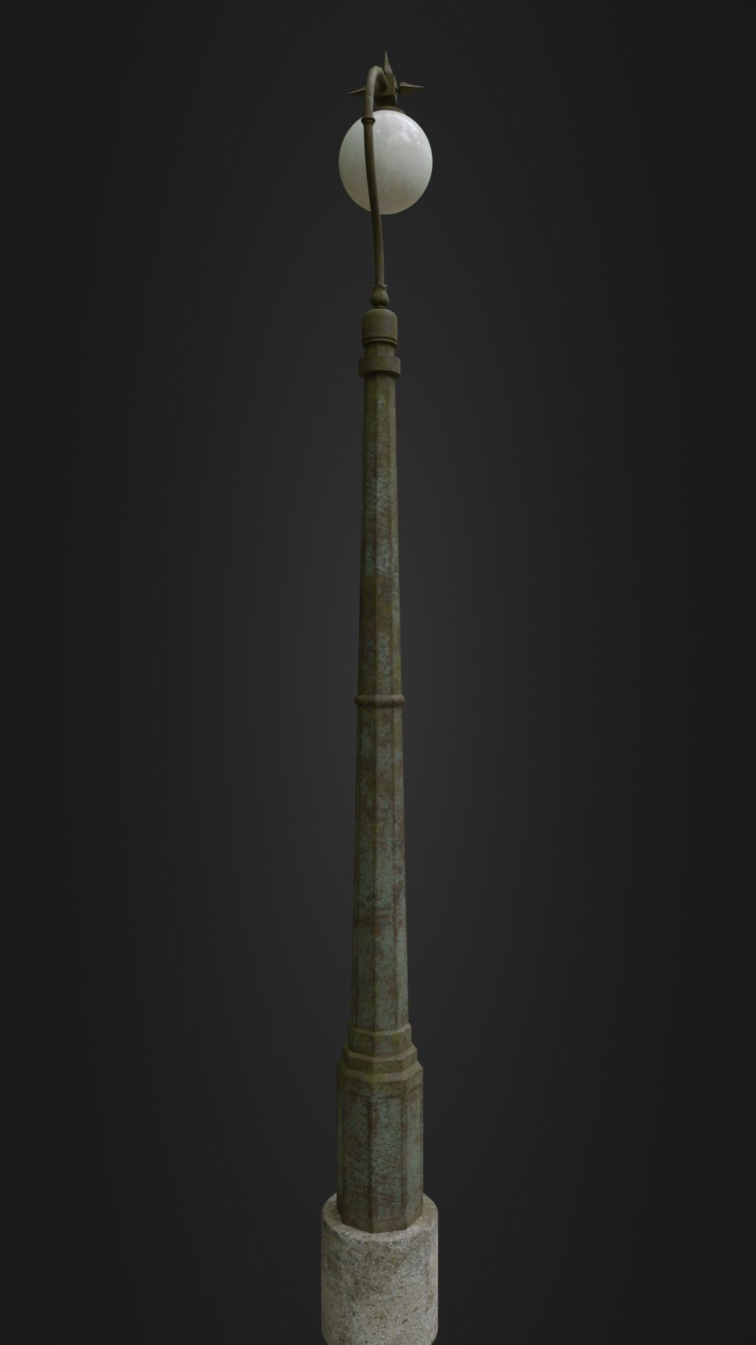 Old Worn Streetlight 03 Low-poly 3D model_20
