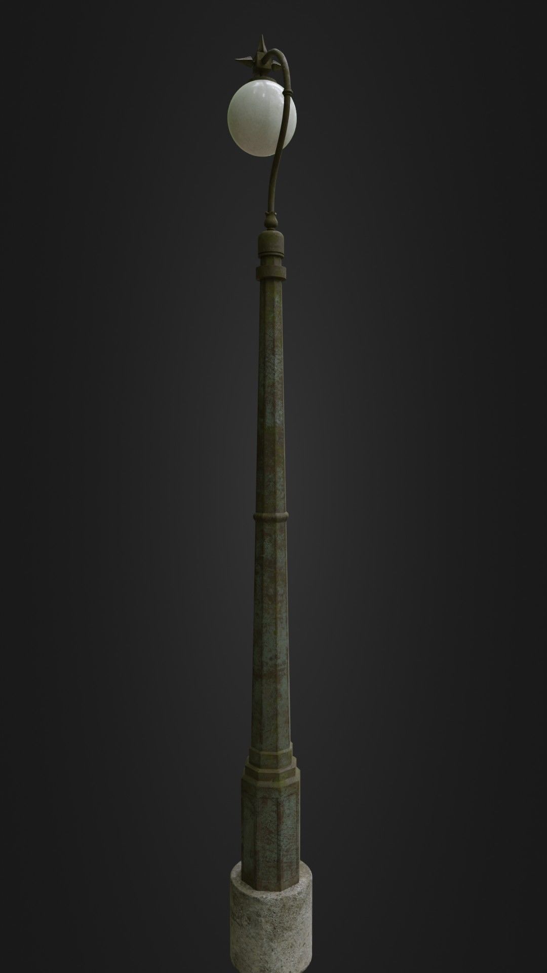 Old Worn Streetlight 03 Low-poly 3D model_23
