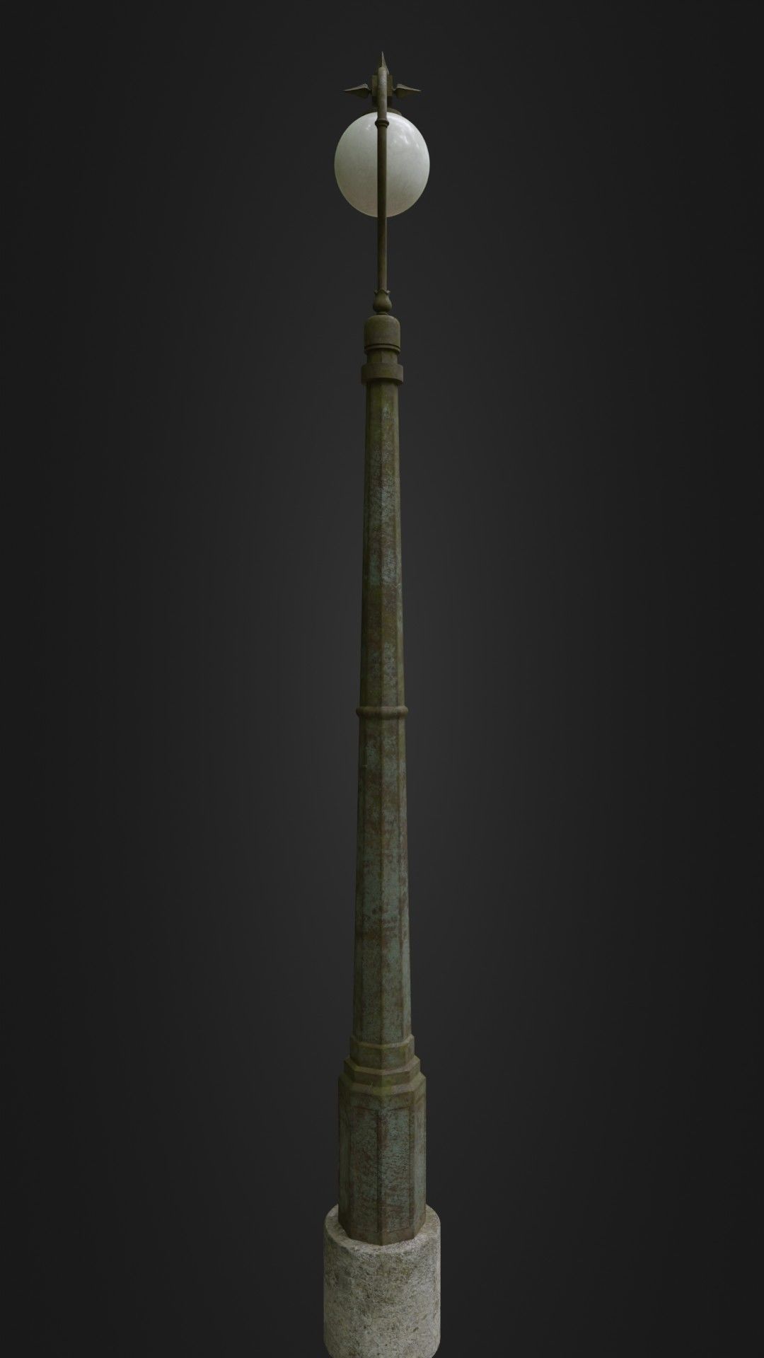 Old Worn Streetlight 03 Low-poly 3D model_21