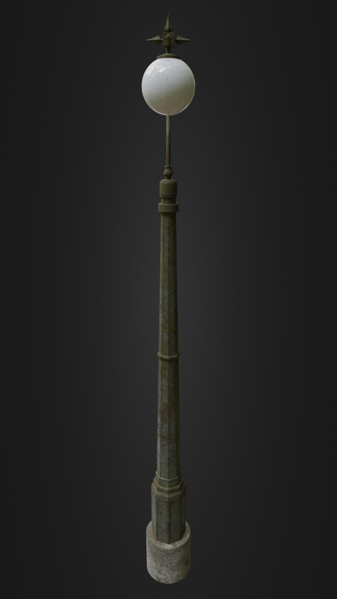 Old Worn Streetlight 03 Low-poly 3D model_41