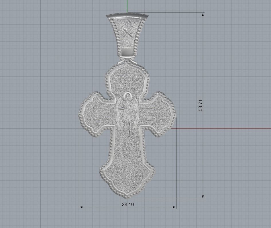 Orthodox cross archangels saints prayer 3D print model_13