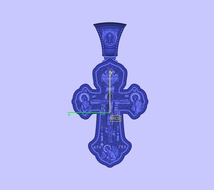 Orthodox cross archangels saints prayer 3D print model_7