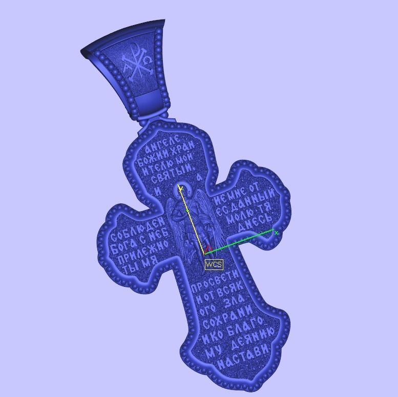 Orthodox cross archangels saints prayer 3D print model_2