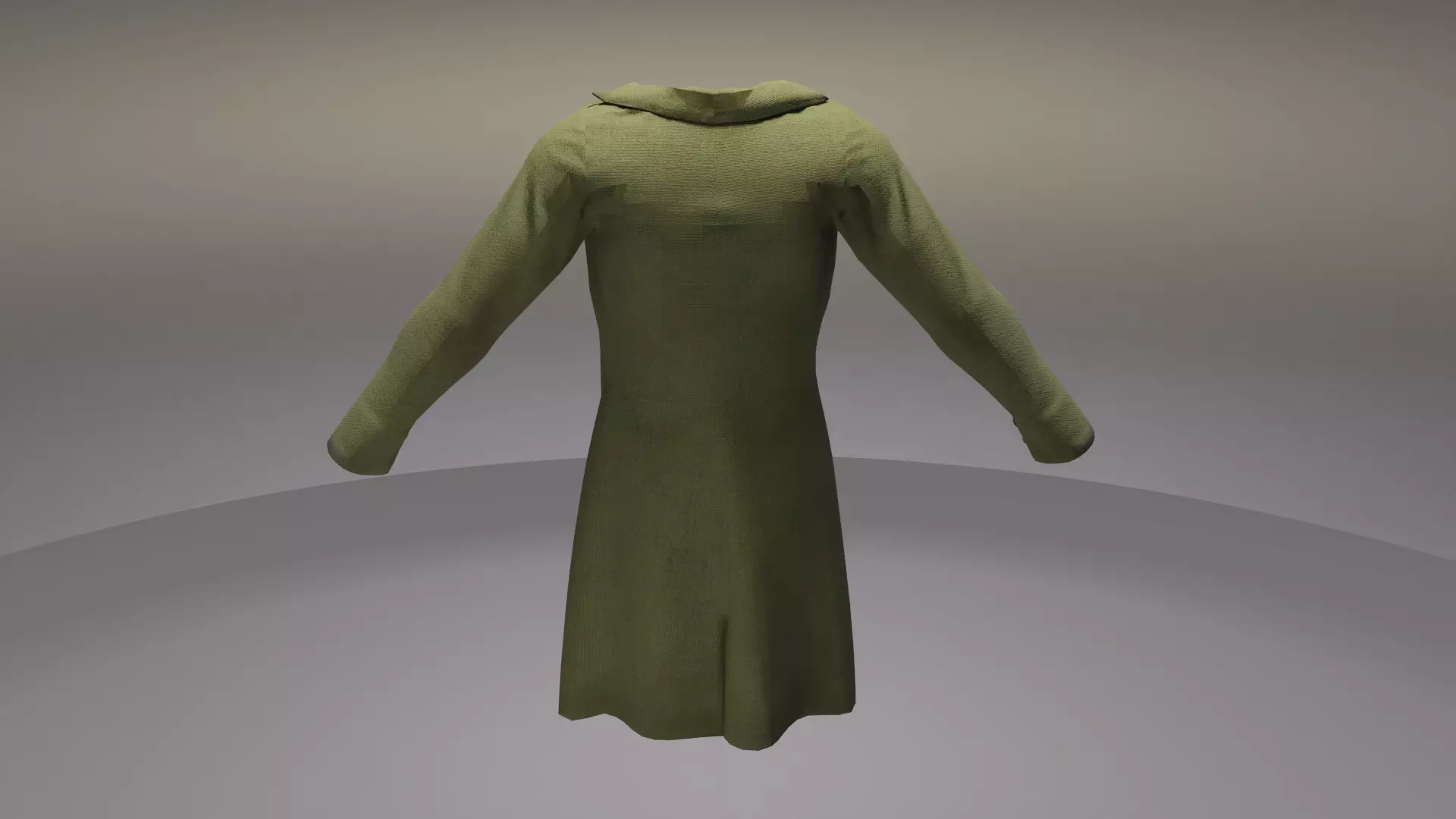 Trench Coat Low-poly 3D model_0
