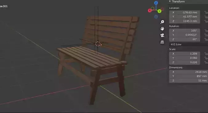 The Backyard Exterior Scene model