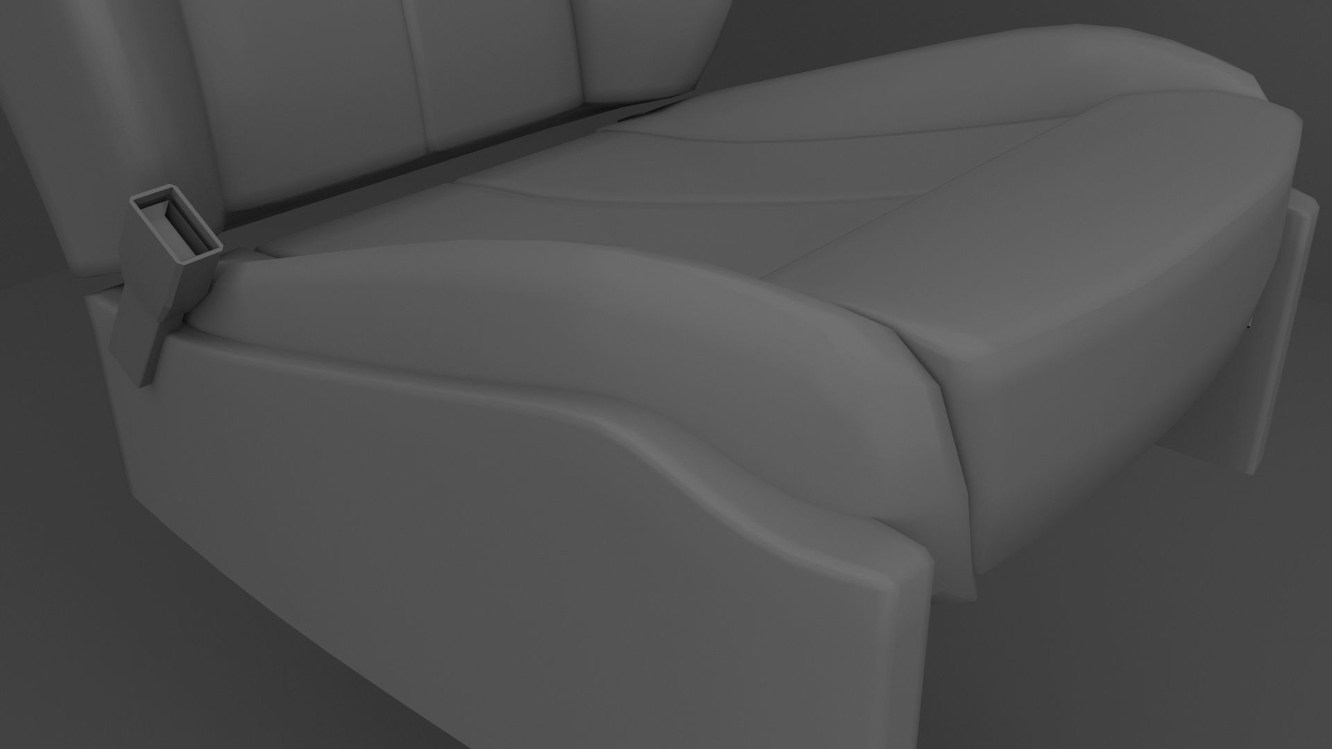 Car Seat 04 Low-poly 3D model_8