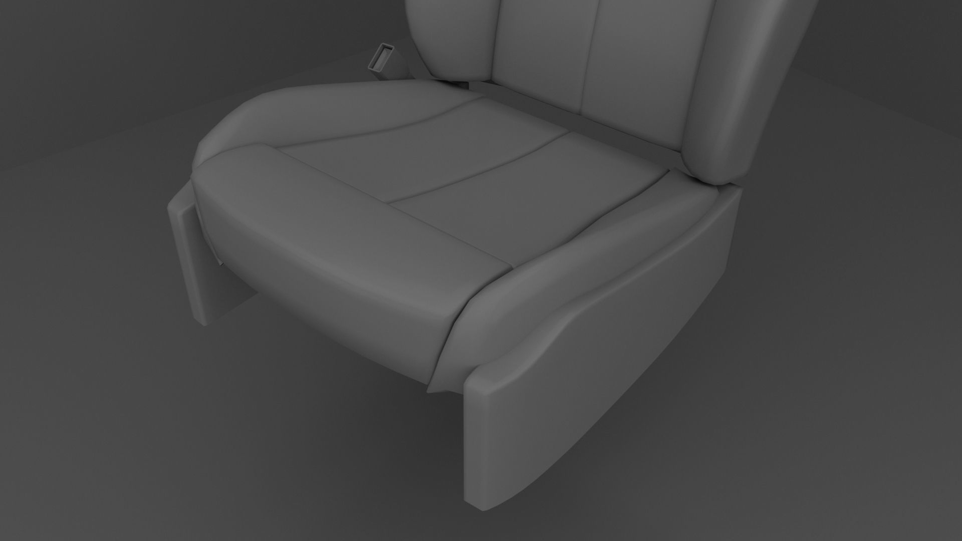 Car Seat 04 Low-poly 3D model_6
