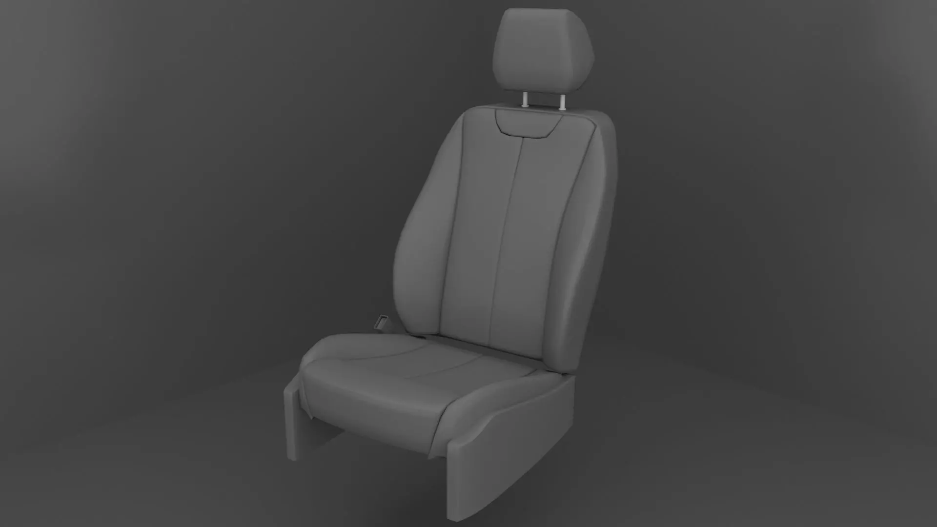 Car Seat 04 Low-poly 3D model_0