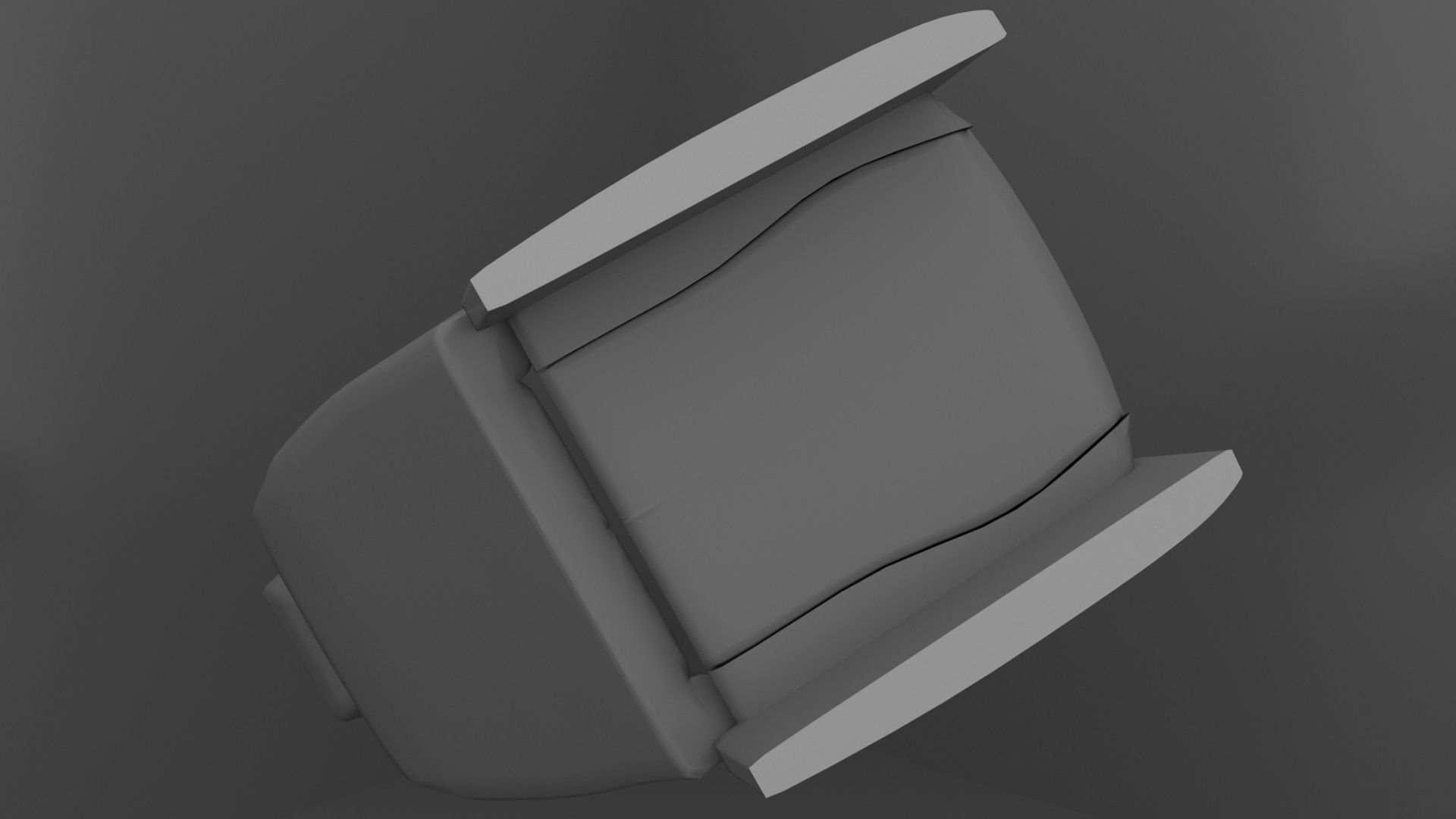 Car Seat 04 Low-poly 3D model_9