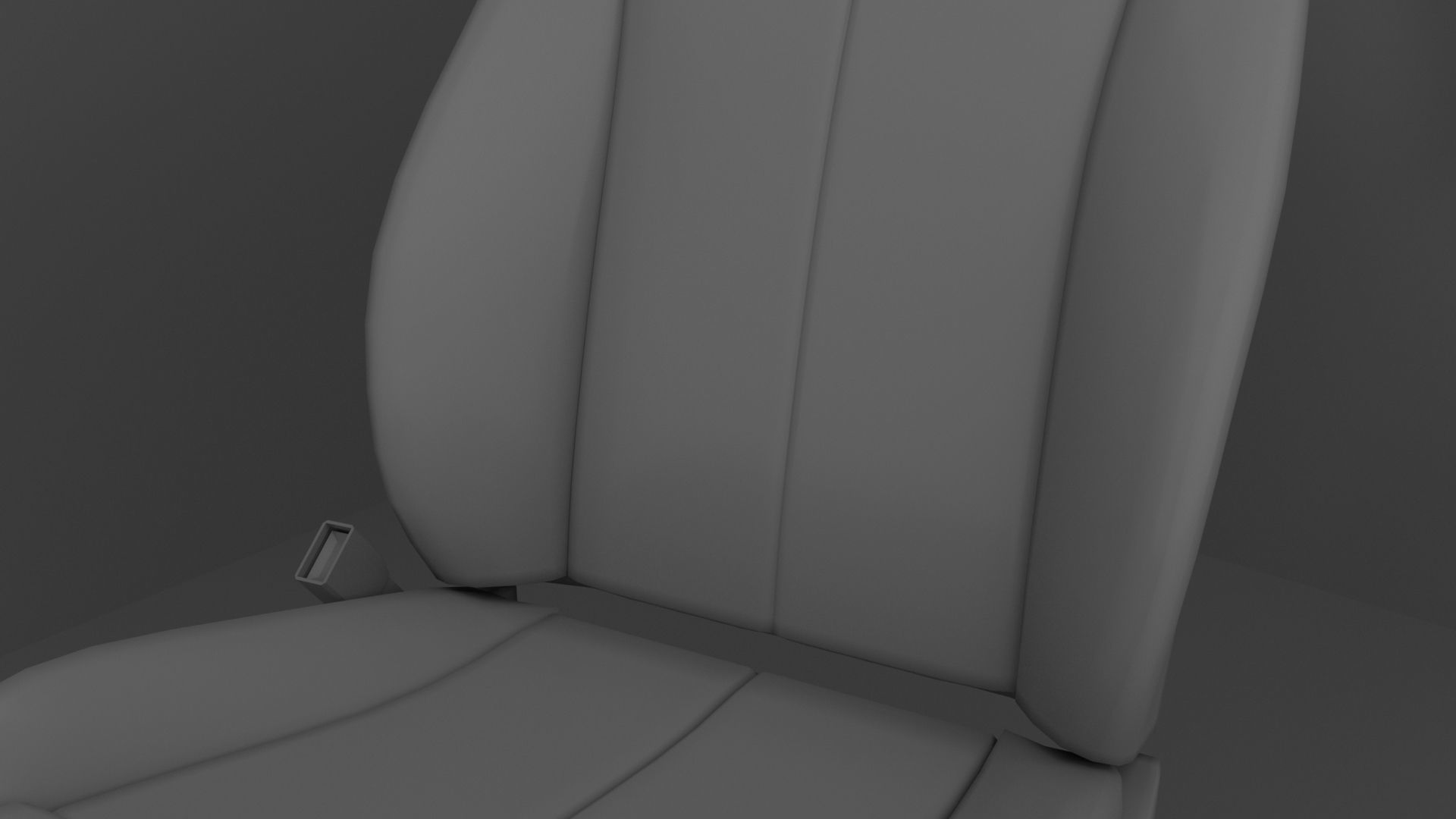 Car Seat 04 Low-poly 3D model_7
