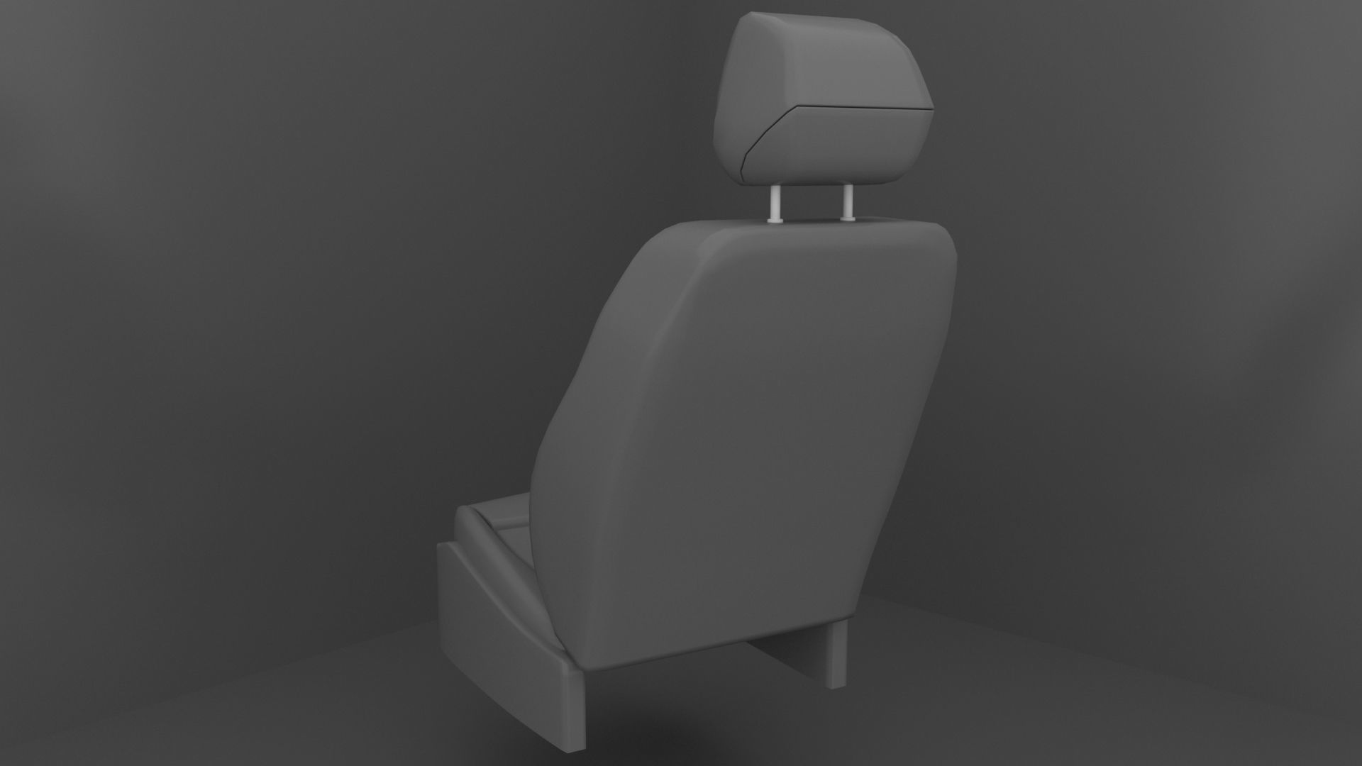 Car Seat 04 Low-poly 3D model_2