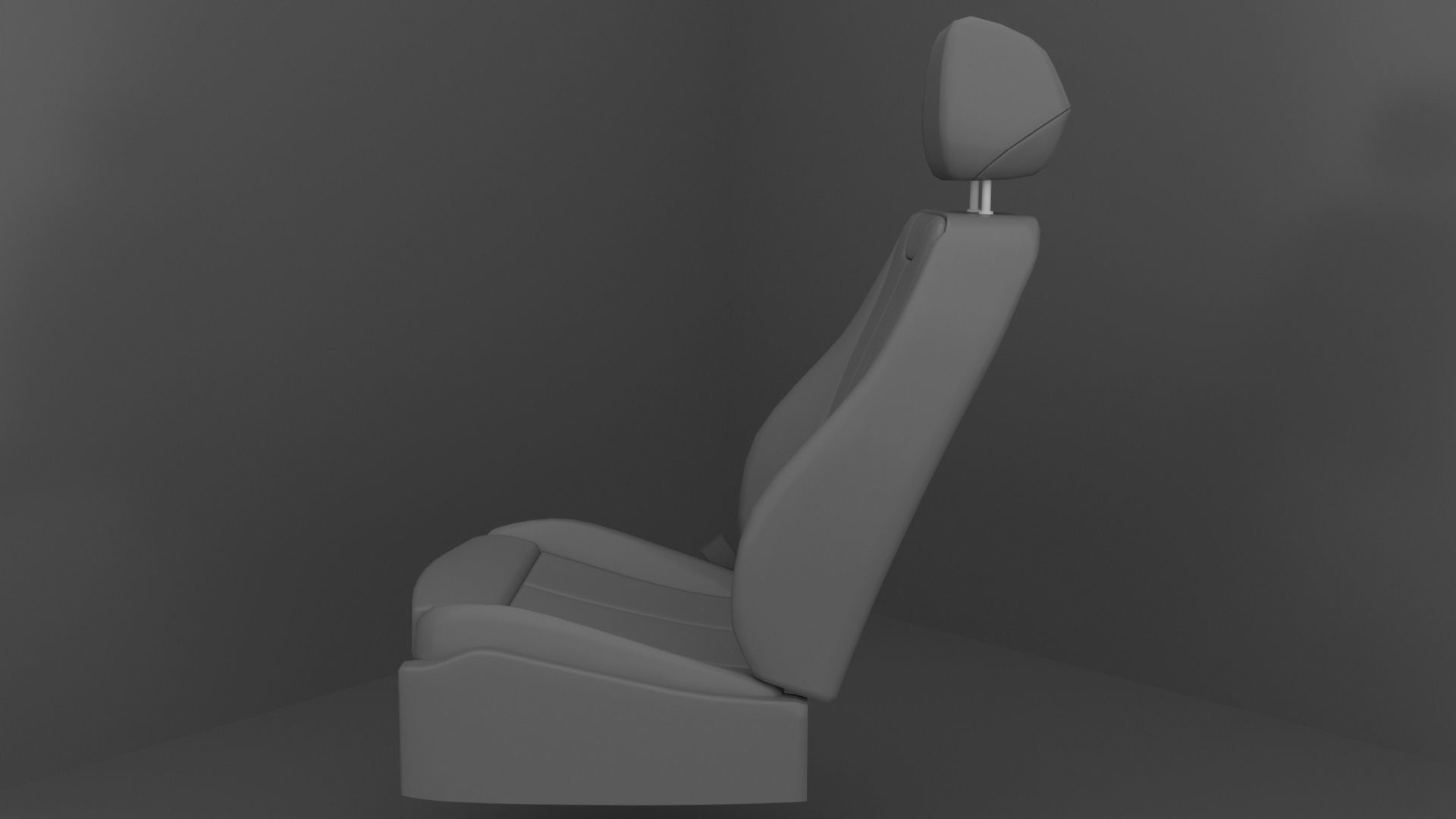 Car Seat 04 Low-poly 3D model_1