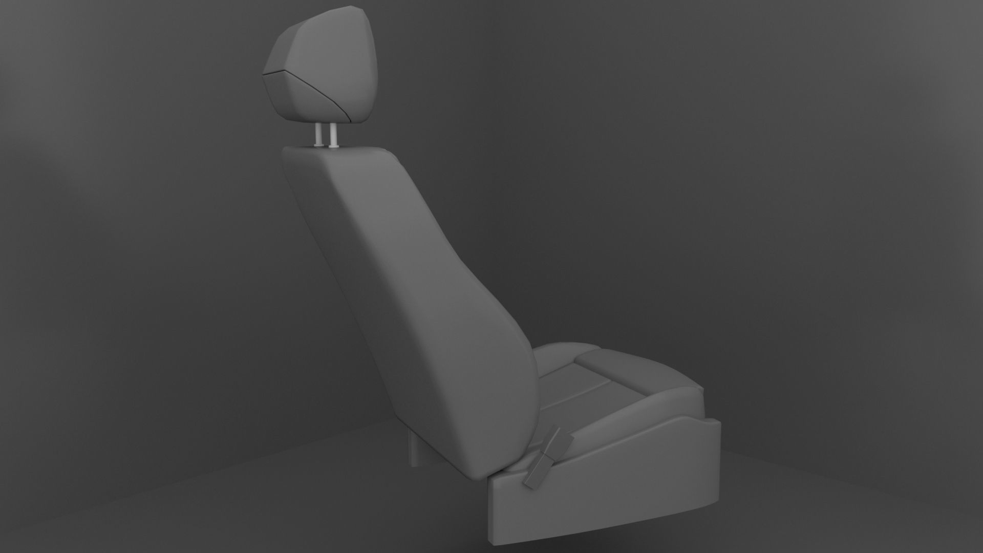 Car Seat 04 Low-poly 3D model_4