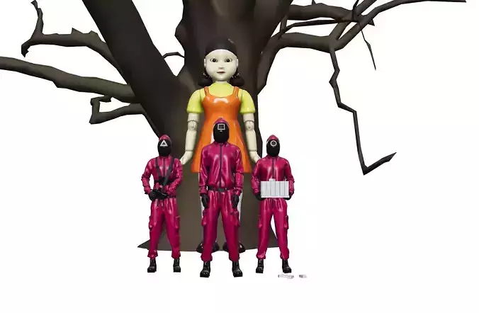 squid game 3D models Doll Surveillance