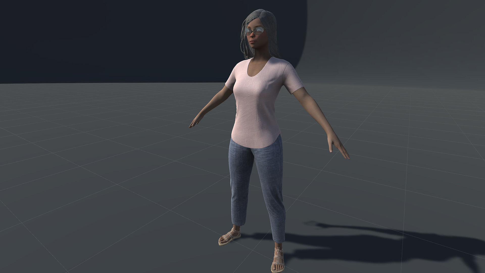 Katie three women Low-poly 3D model_22